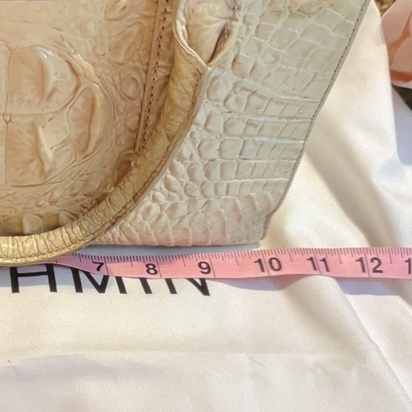 Brahmin Cream Satchel with Woven Leather Design - Picture 7 of 11